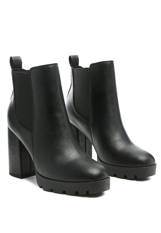 SONIA BLOCK HEELED BOOTS - Tigbul's Variety Fashion Shop