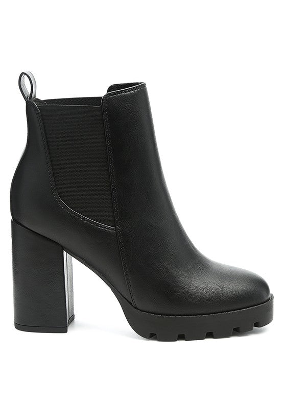 SONIA BLOCK HEELED BOOTS - Tigbul's Variety Fashion Shop