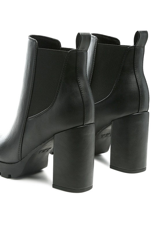 SONIA BLOCK HEELED BOOTS - Tigbul's Variety Fashion Shop