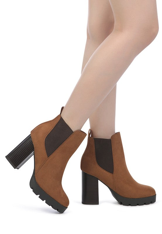 SONIA BLOCK HEELED BOOTS - Tigbul's Variety Fashion Shop