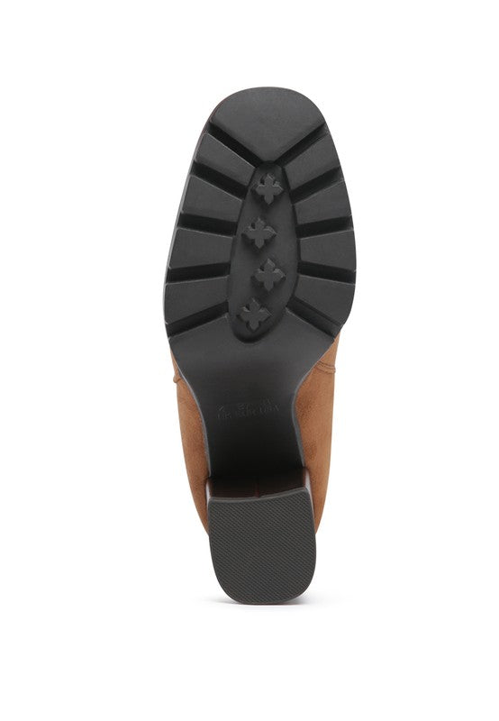 SONIA BLOCK HEELED BOOTS - Tigbul's Variety Fashion Shop