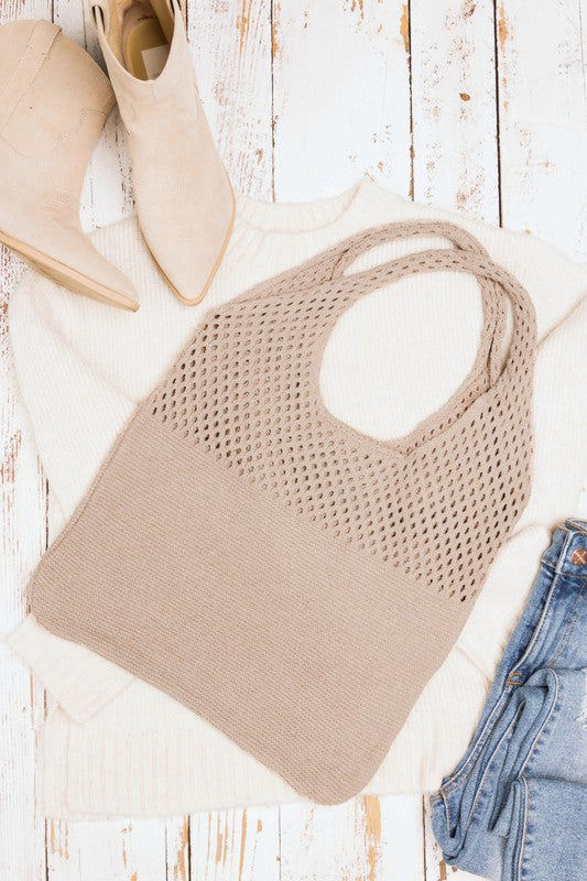 Soft Knit Hobo Bag - Tigbul's Variety Fashion Shop