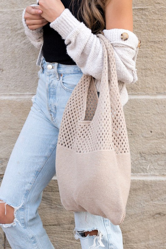 Soft Knit Hobo Bag - Tigbul's Variety Fashion Shop