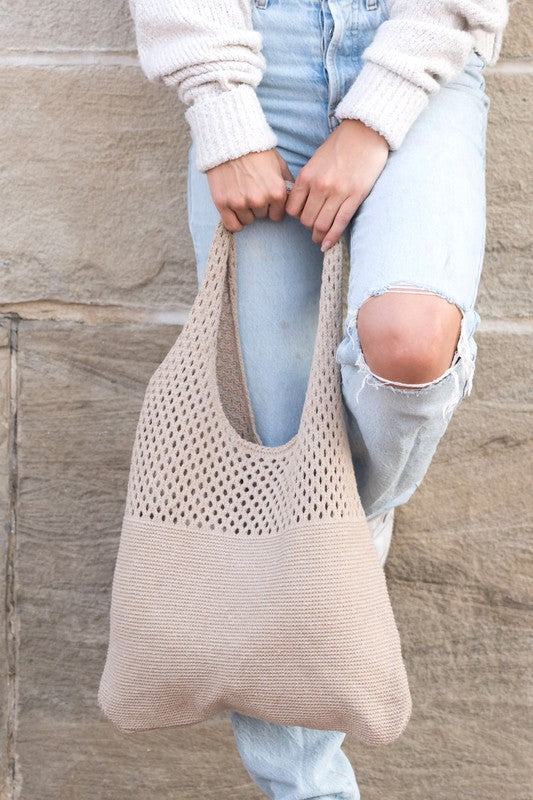 Soft Knit Hobo Bag - Tigbul's Variety Fashion Shop
