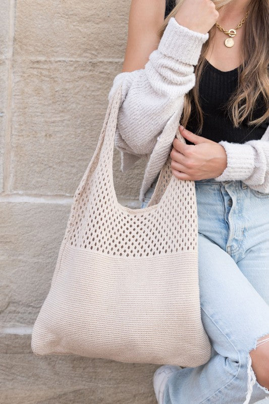 Soft Knit Hobo Bag - Tigbul's Variety Fashion Shop