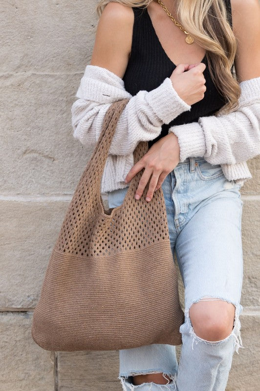 Soft Knit Hobo Bag - Tigbul's Variety Fashion Shop