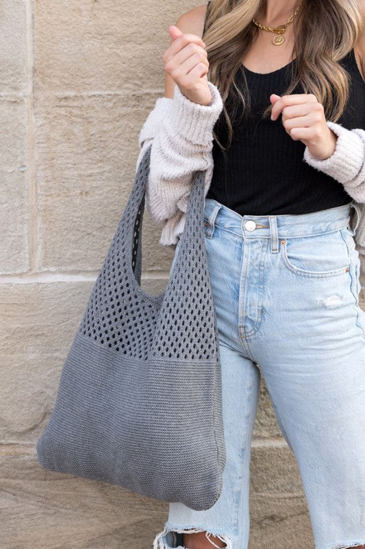 Soft Knit Hobo Bag - Tigbul's Variety Fashion Shop
