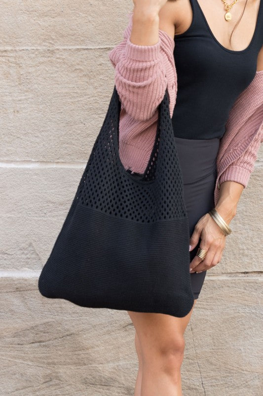 Soft Knit Hobo Bag - Tigbul's Variety Fashion Shop