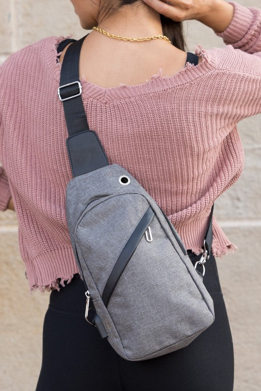 Cross Zip Sling Bag - Tigbul's Variety Fashion Shop