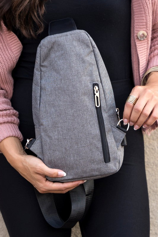 Cross Zip Sling Bag - Tigbul's Variety Fashion Shop