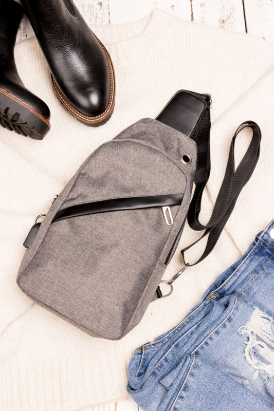 Cross Zip Sling Bag - Tigbul's Variety Fashion Shop