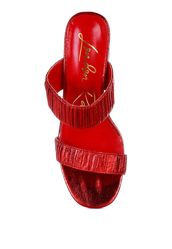 Giblet Mid Heel Casual Sandals - Tigbul's Variety Fashion Shop