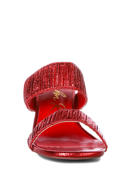 Giblet Mid Heel Casual Sandals - Tigbul's Variety Fashion Shop