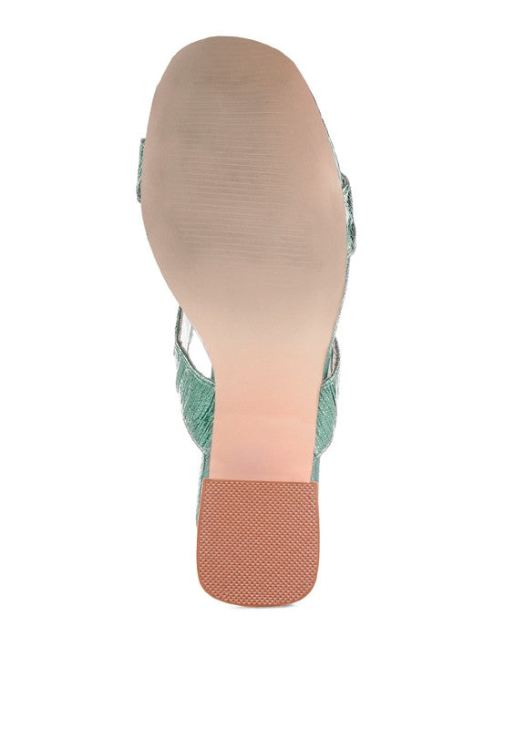 Giblet Mid Heel Casual Sandals - Tigbul's Variety Fashion Shop