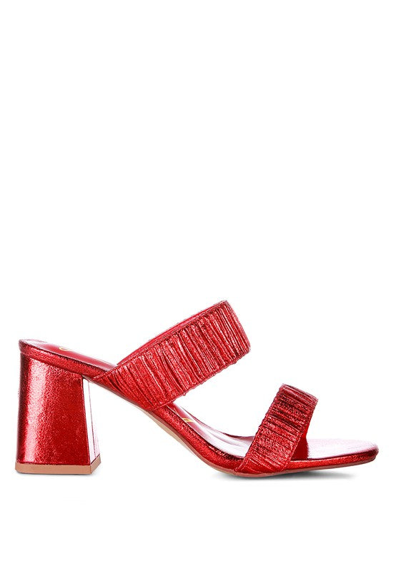 Giblet Mid Heel Casual Sandals - Tigbul's Variety Fashion Shop
