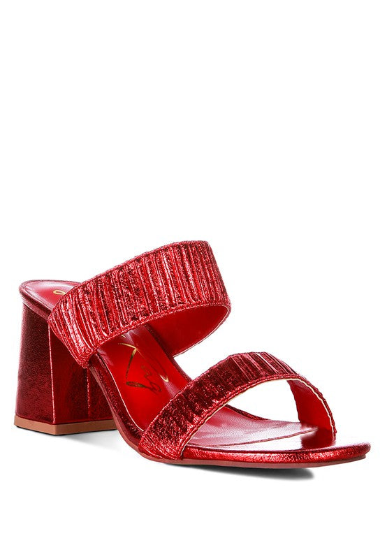 Giblet Mid Heel Casual Sandals - Tigbul's Variety Fashion Shop