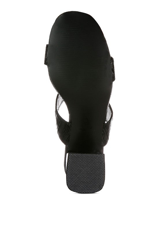 Giblet Mid Heel Casual Sandals - Tigbul's Variety Fashion Shop
