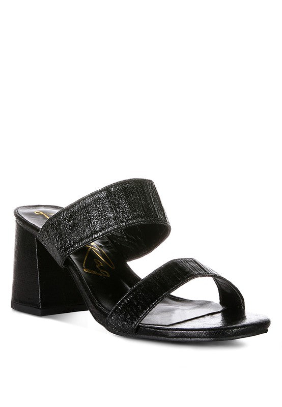 Giblet Mid Heel Casual Sandals - Tigbul's Variety Fashion Shop