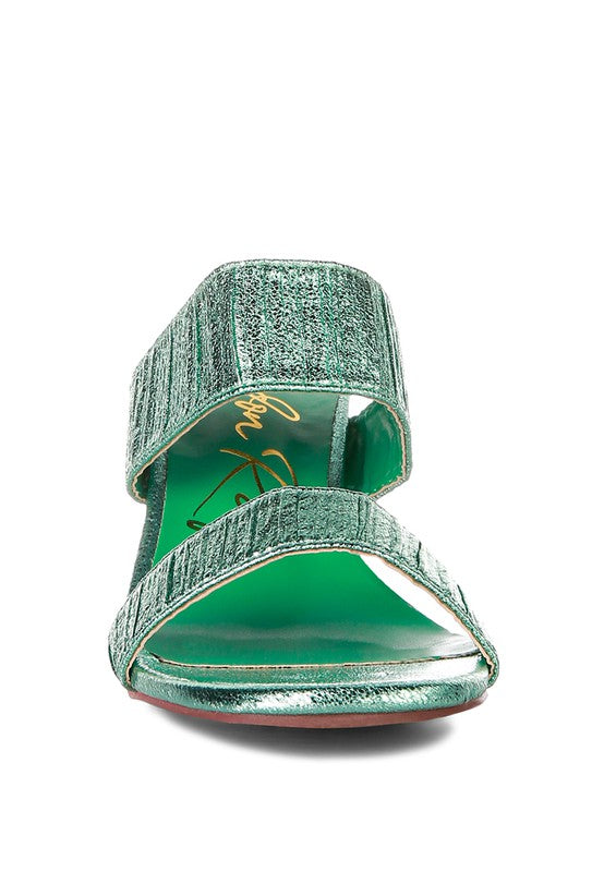 Giblet Mid Heel Casual Sandals - Tigbul's Variety Fashion Shop