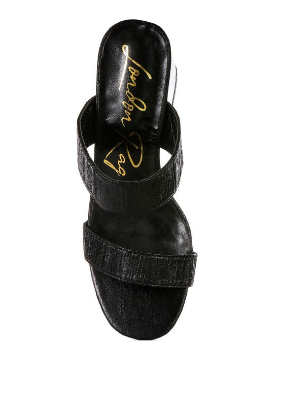 Giblet Mid Heel Casual Sandals - Tigbul's Variety Fashion Shop