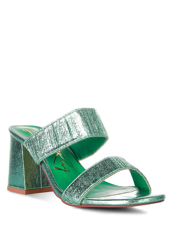 Giblet Mid Heel Casual Sandals - Tigbul's Variety Fashion Shop