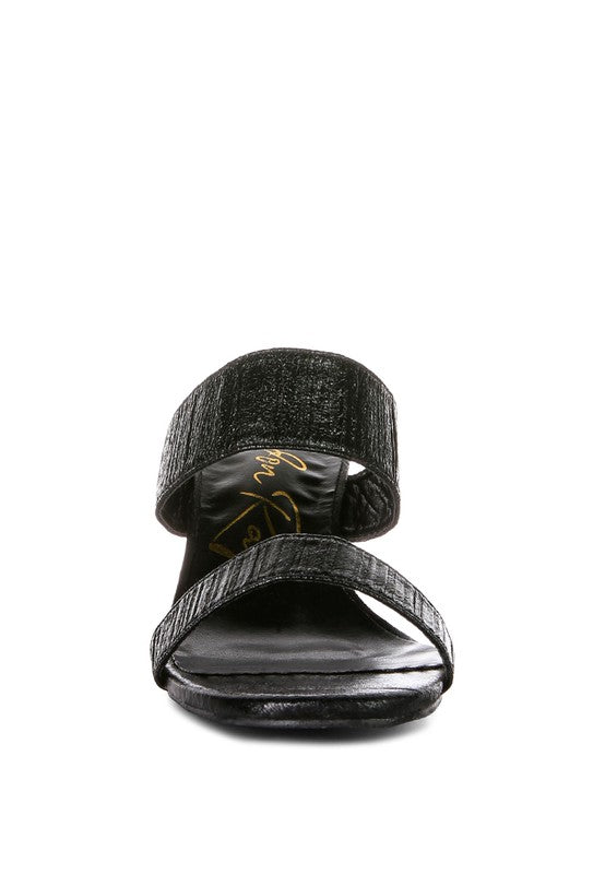 Giblet Mid Heel Casual Sandals - Tigbul's Variety Fashion Shop