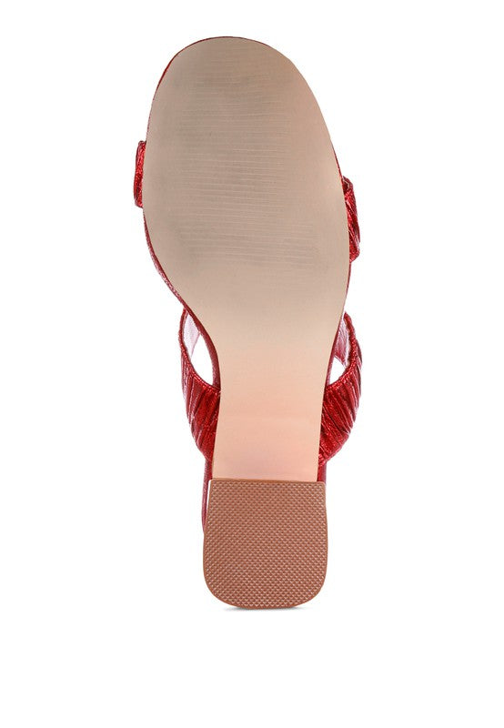 Giblet Mid Heel Casual Sandals - Tigbul's Variety Fashion Shop