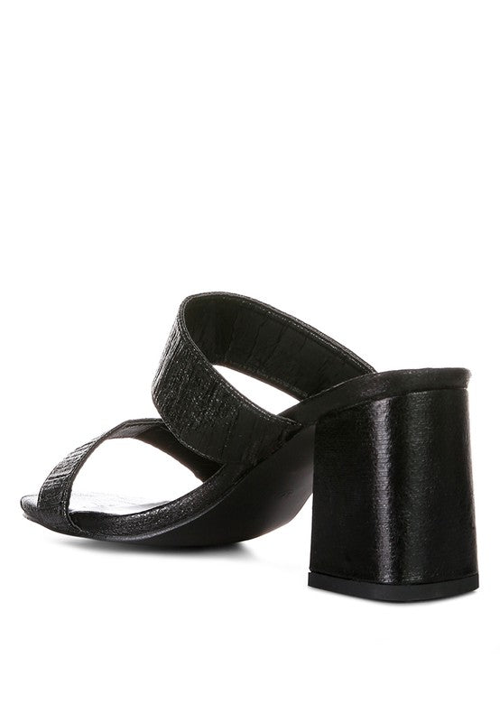 Giblet Mid Heel Casual Sandals - Tigbul's Variety Fashion Shop