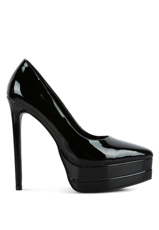 Cuddles Patent Pu High Heeled Sandals - Tigbul's Variety Fashion Shop