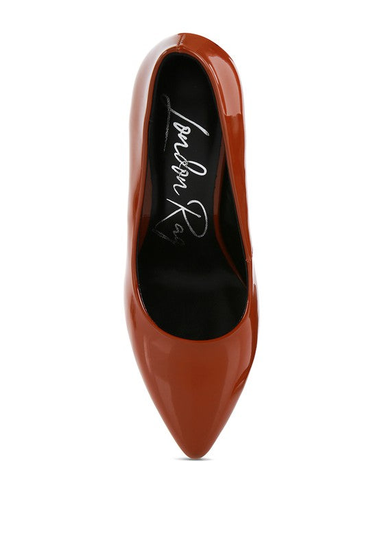 Cuddles Patent Pu High Heeled Sandals - Tigbul's Variety Fashion Shop