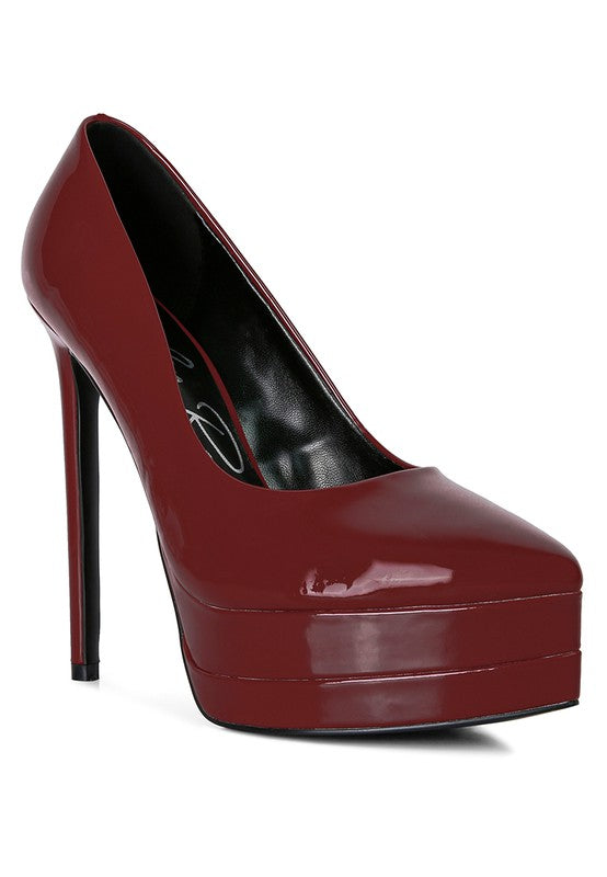 Cuddles Patent Pu High Heeled Sandals - Tigbul's Variety Fashion Shop