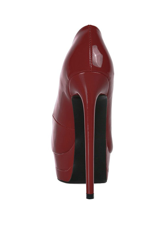 Cuddles Patent Pu High Heeled Sandals - Tigbul's Variety Fashion Shop