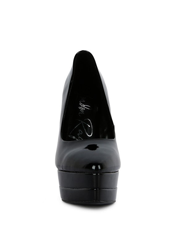 Cuddles Patent Pu High Heeled Sandals - Tigbul's Variety Fashion Shop