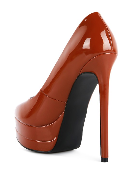 Cuddles Patent Pu High Heeled Sandals - Tigbul's Variety Fashion Shop