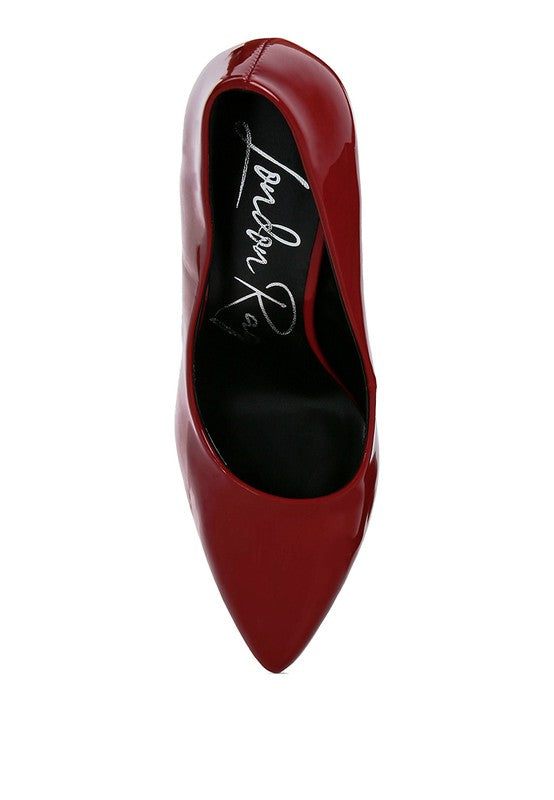 Cuddles Patent Pu High Heeled Sandals - Tigbul's Variety Fashion Shop