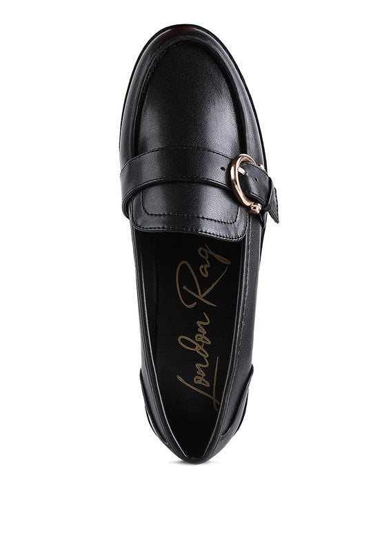 Sheboss Buckle Detail Loafers - Tigbul's Variety Fashion Shop