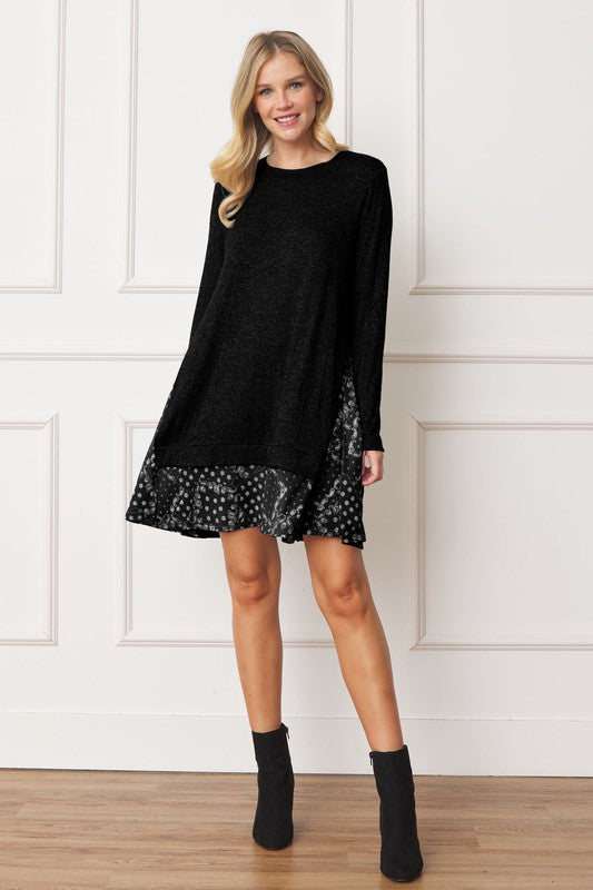 Mock Layered Bandana Paisley Mini Dress - Tigbul's Variety Fashion Shop
