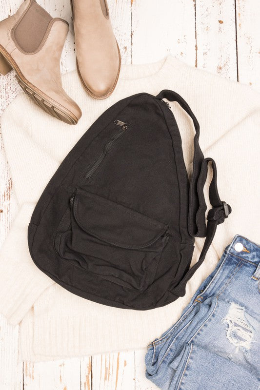 Oversized Canvas Sling Bag Backpack - Tigbul's Variety Fashion Shop