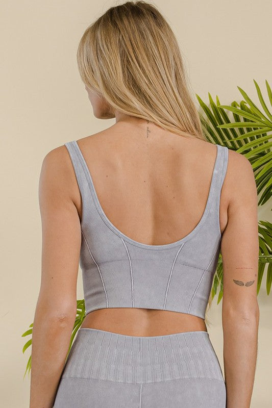 Women's Ultra-Comfort Ribbed Sports Bra - Tigbul's Variety Fashion Shop