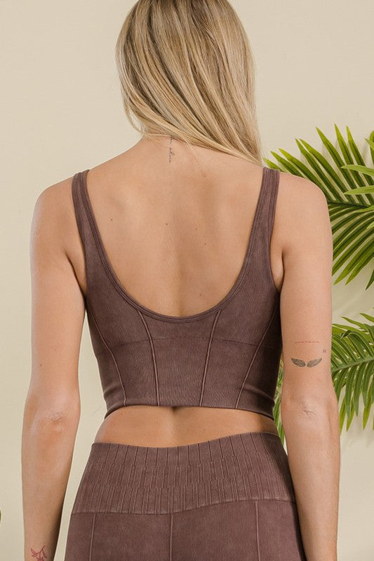 Women's Ultra-Comfort Ribbed Sports Bra - Tigbul's Variety Fashion Shop