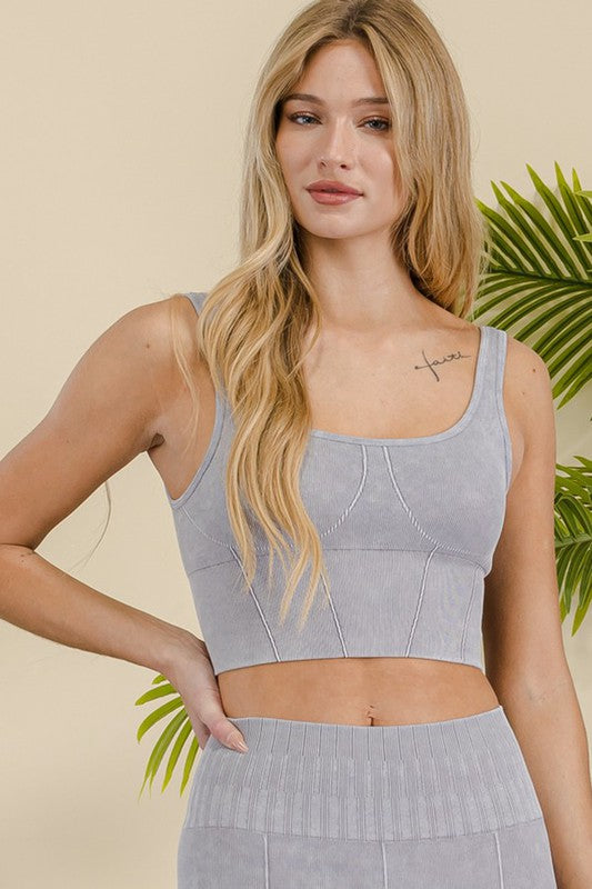 Women's Ultra-Comfort Ribbed Sports Bra - Tigbul's Variety Fashion Shop