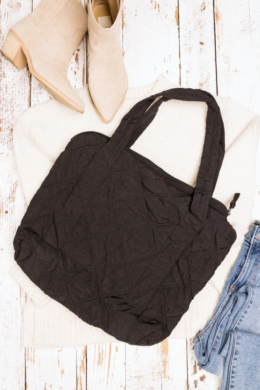Quilted Tote - Tigbul's Variety Fashion Shop