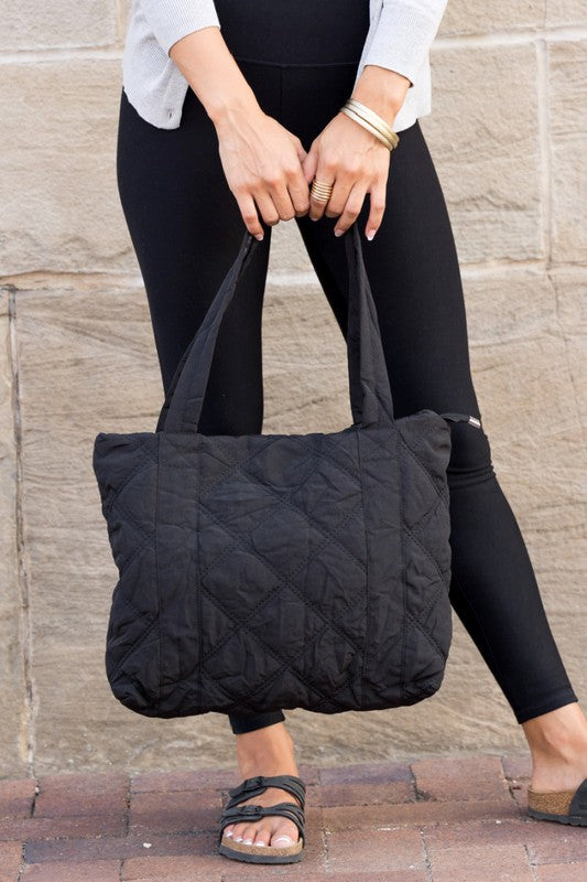 Quilted Tote - Tigbul's Variety Fashion Shop