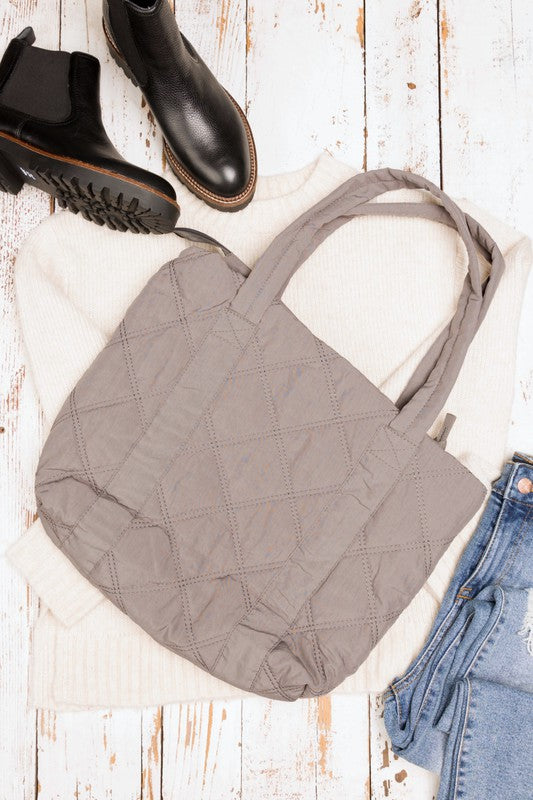 Quilted Tote - Tigbul's Variety Fashion Shop