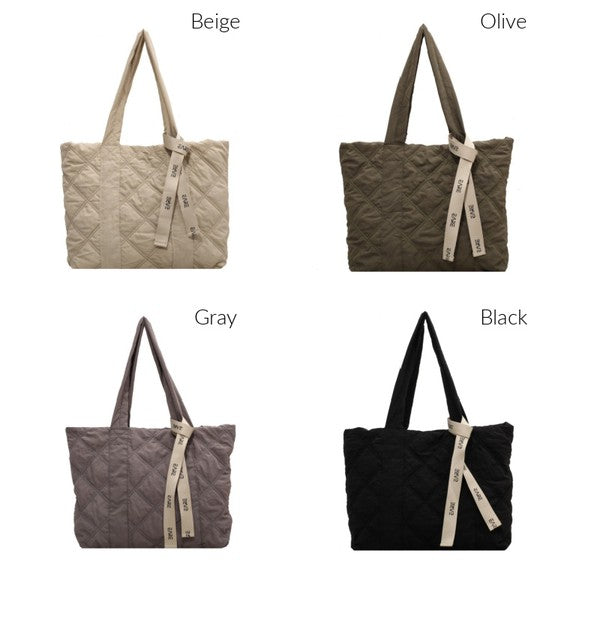 Quilted Tote - Tigbul's Variety Fashion Shop