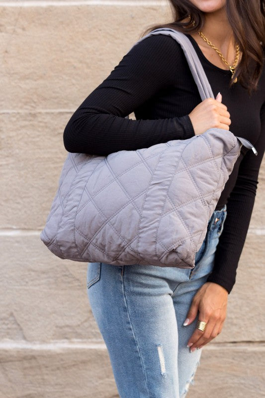 Quilted Tote - Tigbul's Variety Fashion Shop