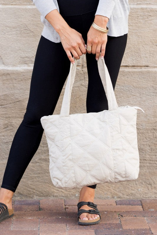 Quilted Tote - Tigbul's Variety Fashion Shop