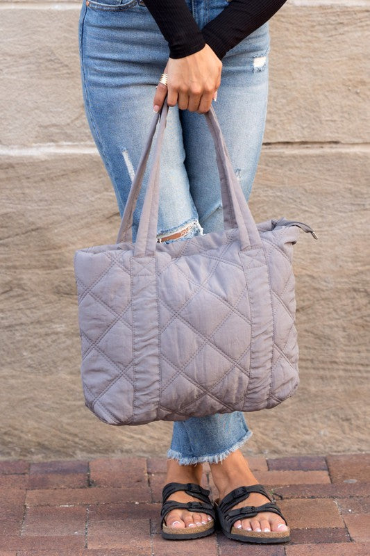 Quilted Tote - Tigbul's Variety Fashion Shop