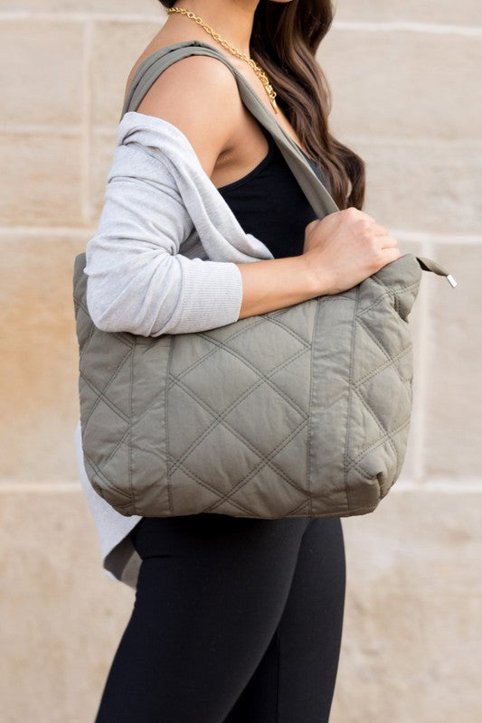 Quilted Tote - Tigbul's Variety Fashion Shop