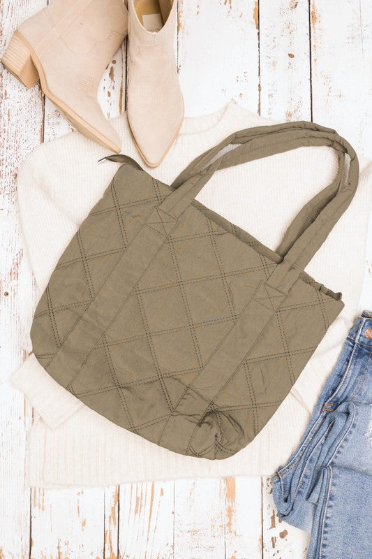 Quilted Tote - Tigbul's Variety Fashion Shop